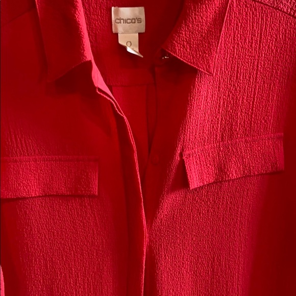 Chico’s Salmon Color LS Tunic Top Sz 0 - Picture 8 of 8